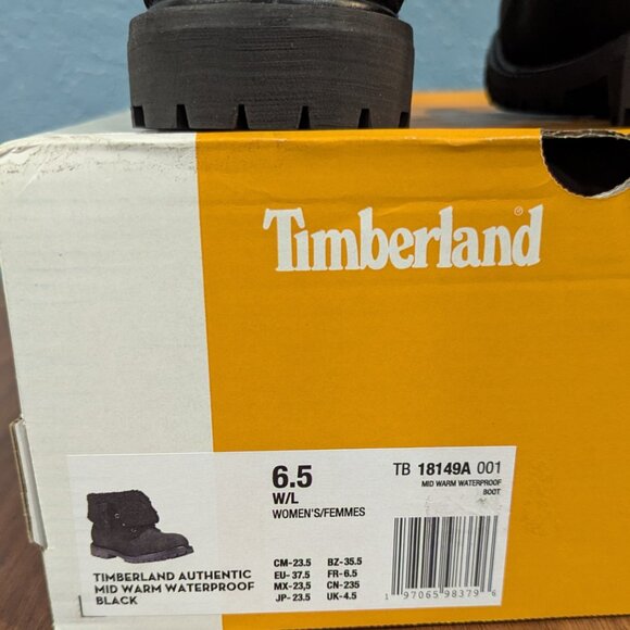 Timberland 6" Women's Mid Boot Roll Fold-Down Teddy Fleece 6.5 - Picture 7 of 7